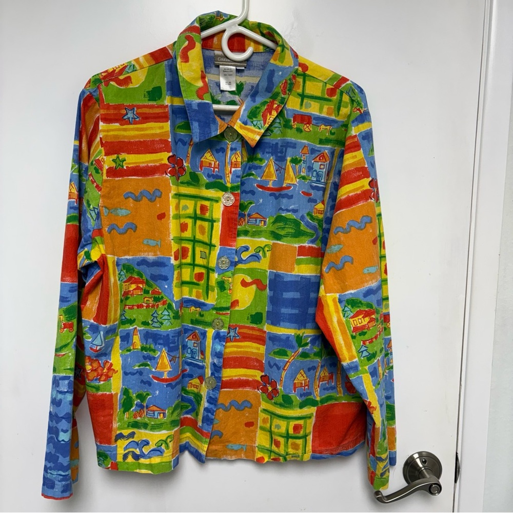 Coldwater Creek Multicolor Graphic Resort Women’s Jacket